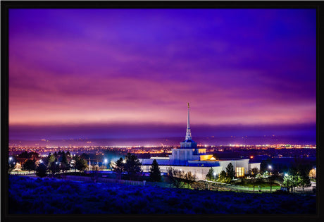 Billings Montana Temple - Purple Twilight