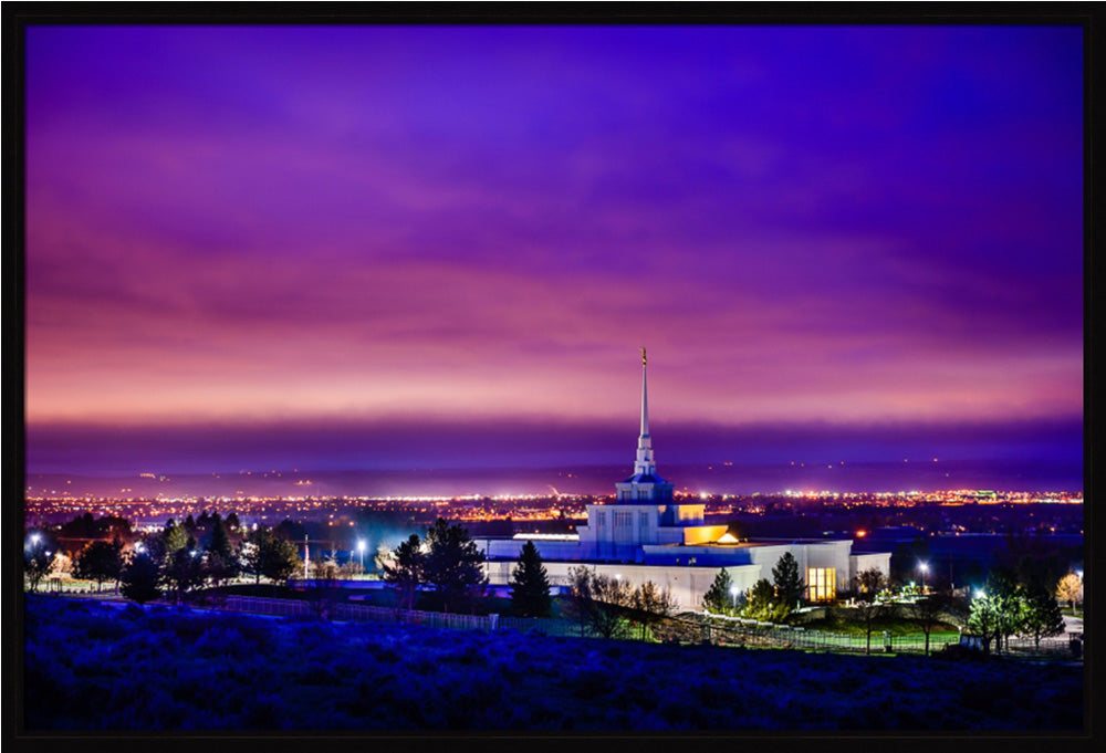 Billings Montana Temple - Purple Twilight