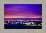 Billings Montana Temple - Purple Twilight - framed giclee canvas