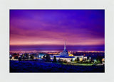 Billings Montana Temple - Purple Twilight - framed giclee canvas