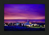 Billings Montana Temple - Purple Twilight - framed giclee canvas