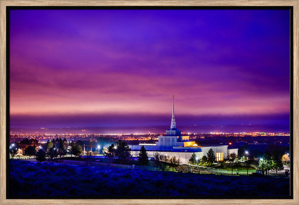 Billings Montana Temple - Purple Twilight