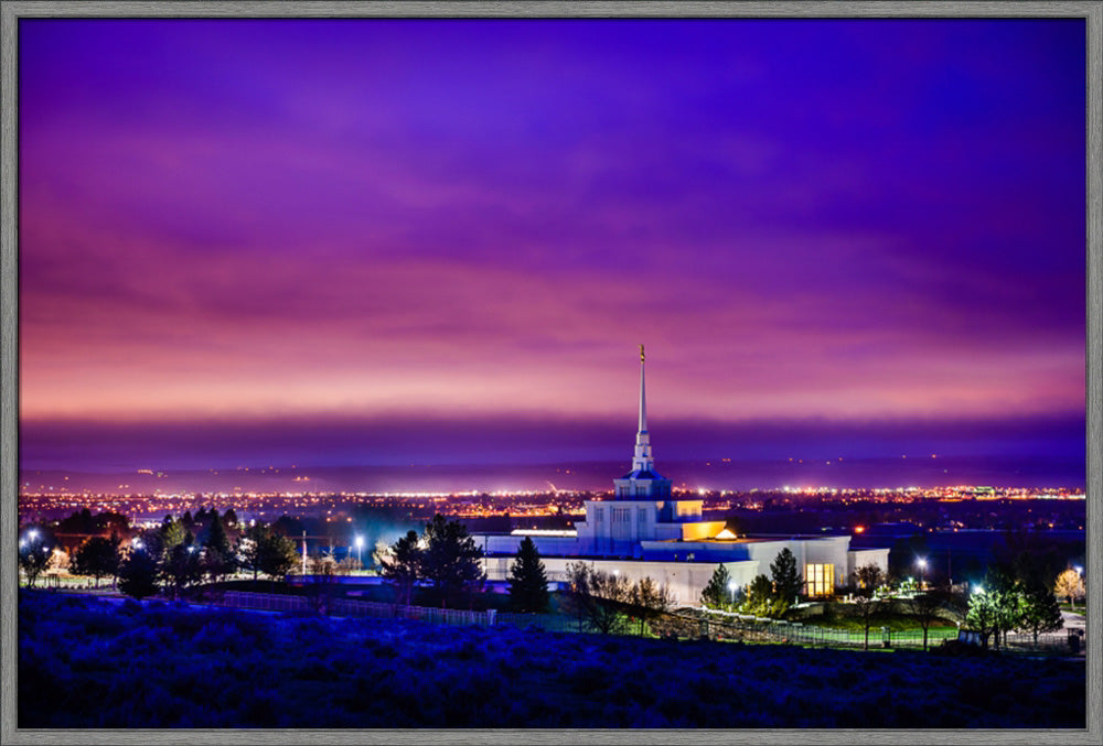 Billings Montana Temple - Purple Twilight