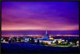 Billings Montana Temple - Purple Twilight - framed giclee canvas