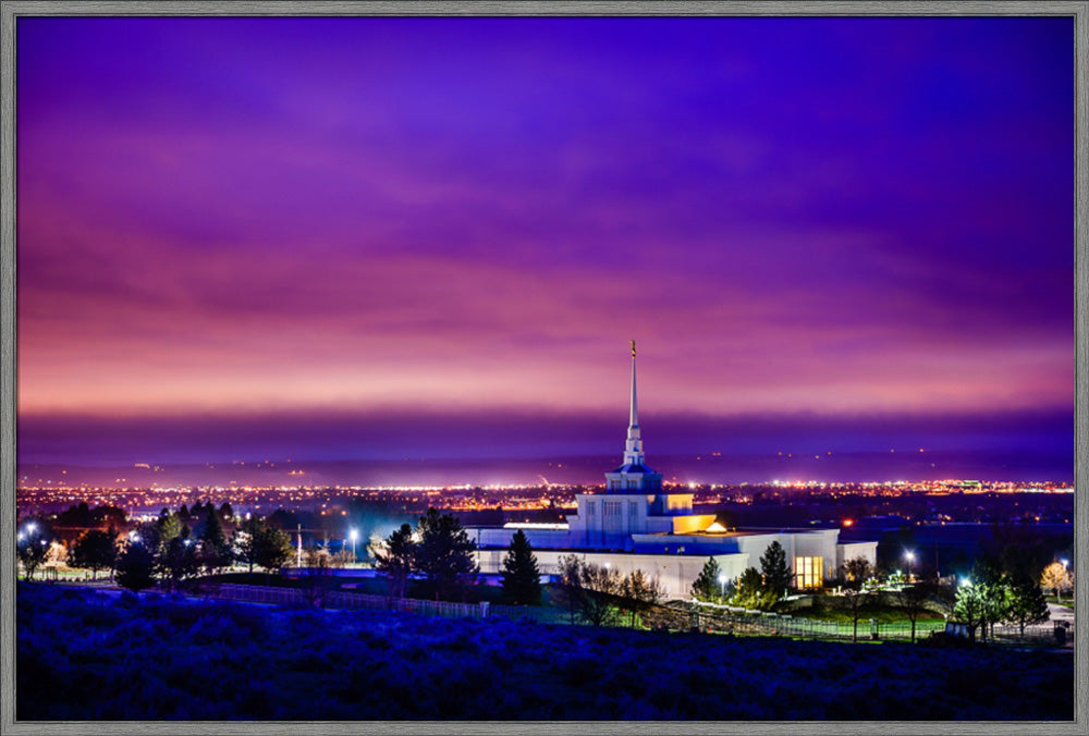 Billings Montana Temple - Purple Twilight