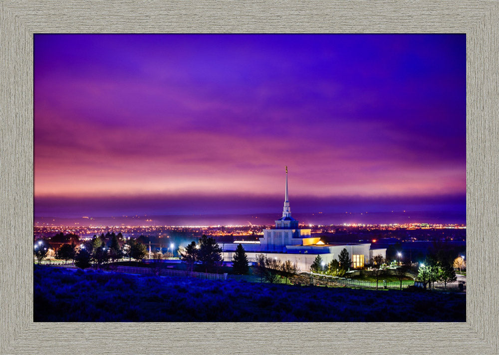 Billings Montana Temple - Purple Twilight