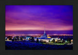 Billings Montana Temple - Purple Twilight - framed giclee canvas