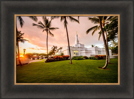 Kona Temple - Orange Sunset by Scott Jarvie