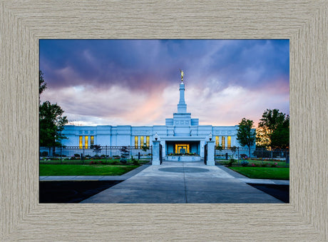 Medford Temple - Sunset - framed giclee canvas