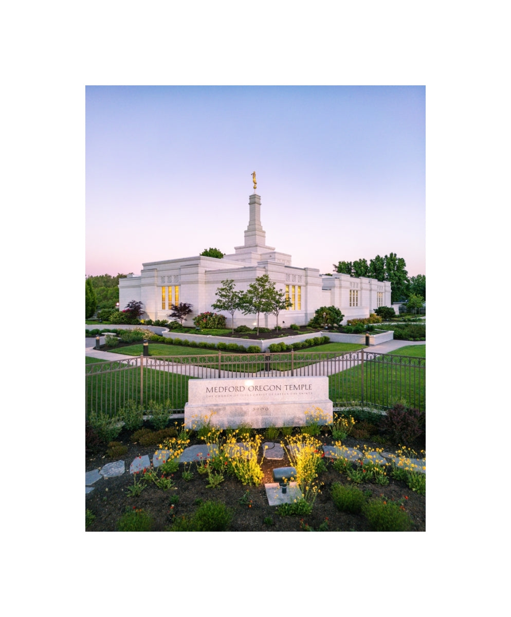 Medford Oregon Temple - Garden Sign