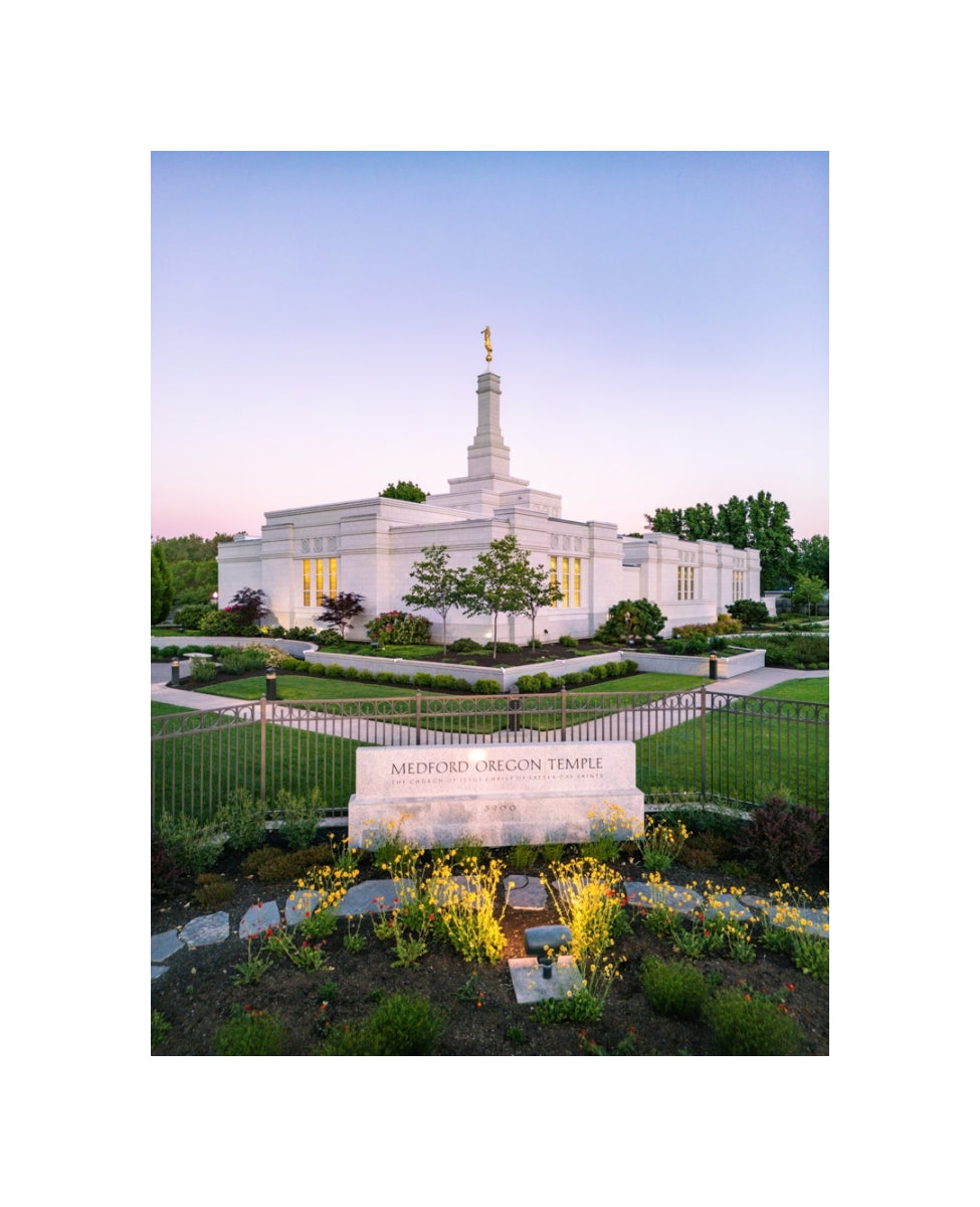 Medford Oregon Temple - Garden Sign