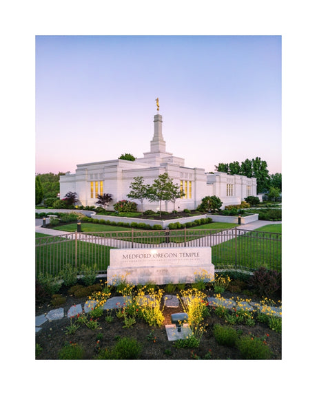 Medford Oregon Temple - Garden Sign