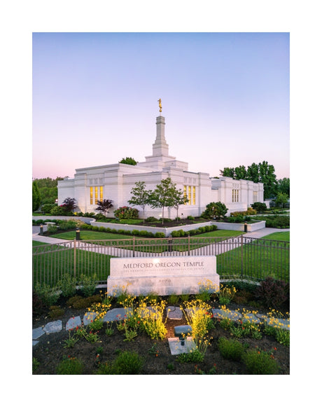 Medford Oregon Temple - Garden Sign