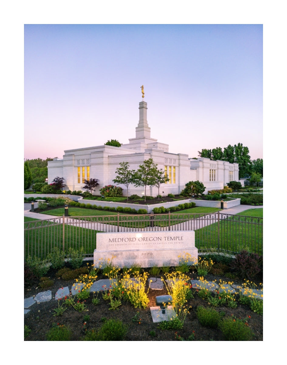 Medford Oregon Temple - Garden Sign
