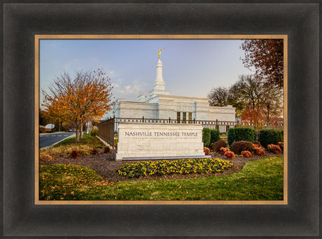 Nashville Temple - Sign in Fall by Scott Jarvie