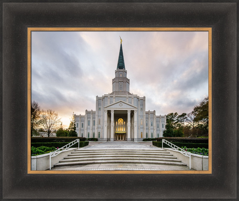 Houston Temple - Steps at Twilight by Scott Jarvie