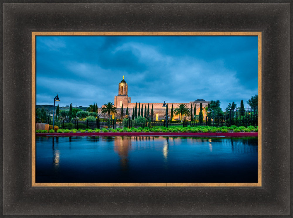 Newport Beach Temple - After Morning Rain Storm by Scott Jarvie