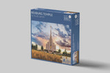 Rexburg Temple - Fiery Sunset 500 Piece Puzzle