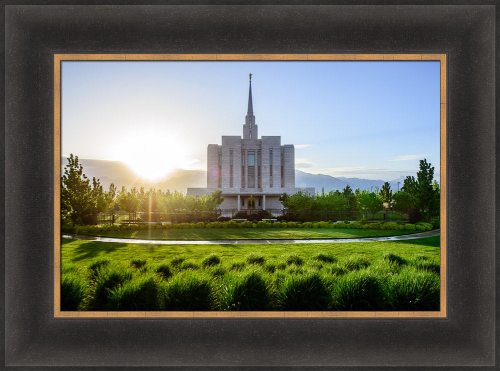 Oquirrh Mountain Temple - Sunbeams by Scott Jarvie