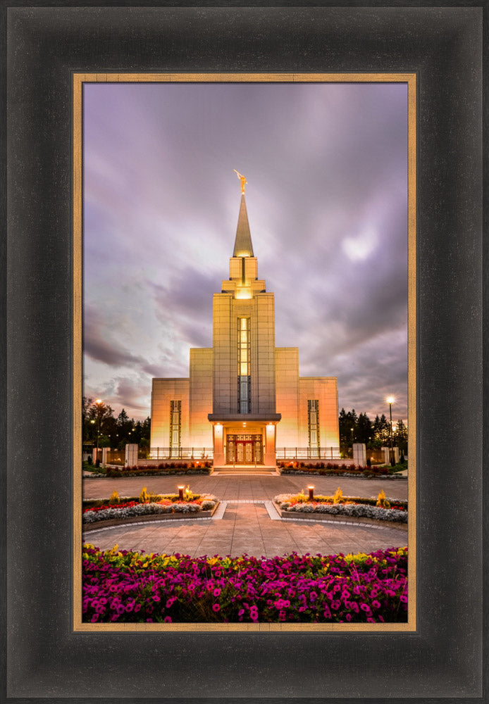 Vancouver Temple - Twilight Vertical by Scott Jarvie