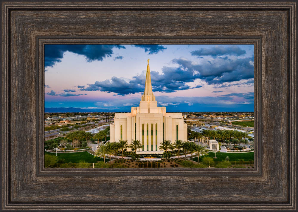 Gilbert Arizona Temple - Evening Aerial by Scott Jarvie
