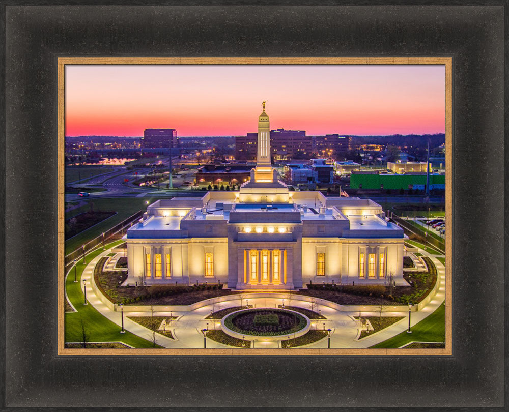 Indianapolis Temple - Above the City by Scott Jarvie
