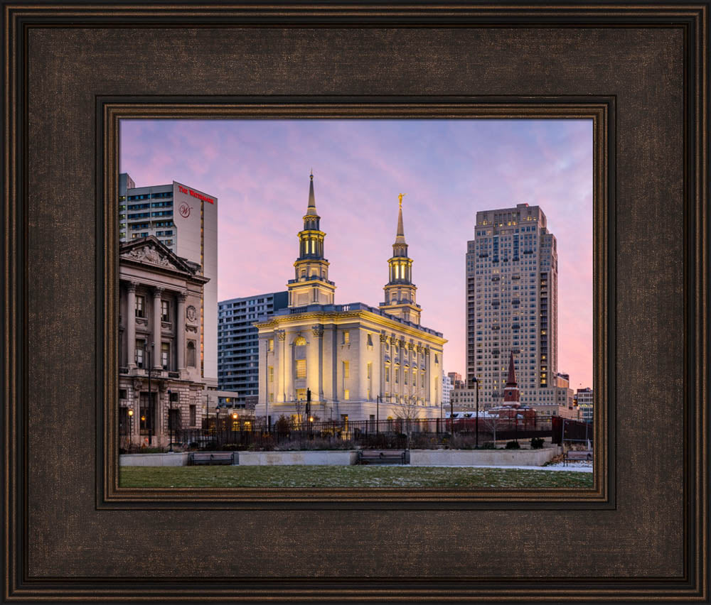 Philadelphia Temple - Evening View by Scott Jarvie | Altus Fine Art