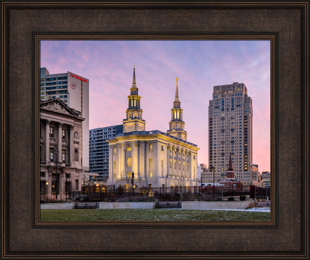 Philadelphia Temple - Evening View by Scott Jarvie | Altus Fine Art