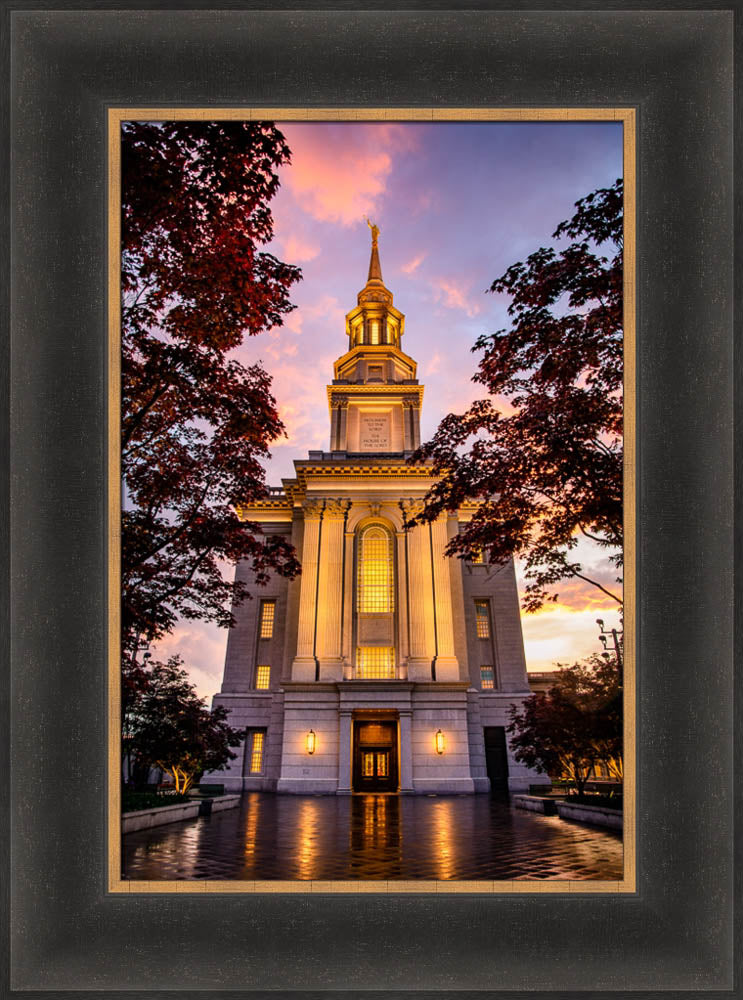 Philadephia Temple - Sunset Entrance by Scott Jarvie