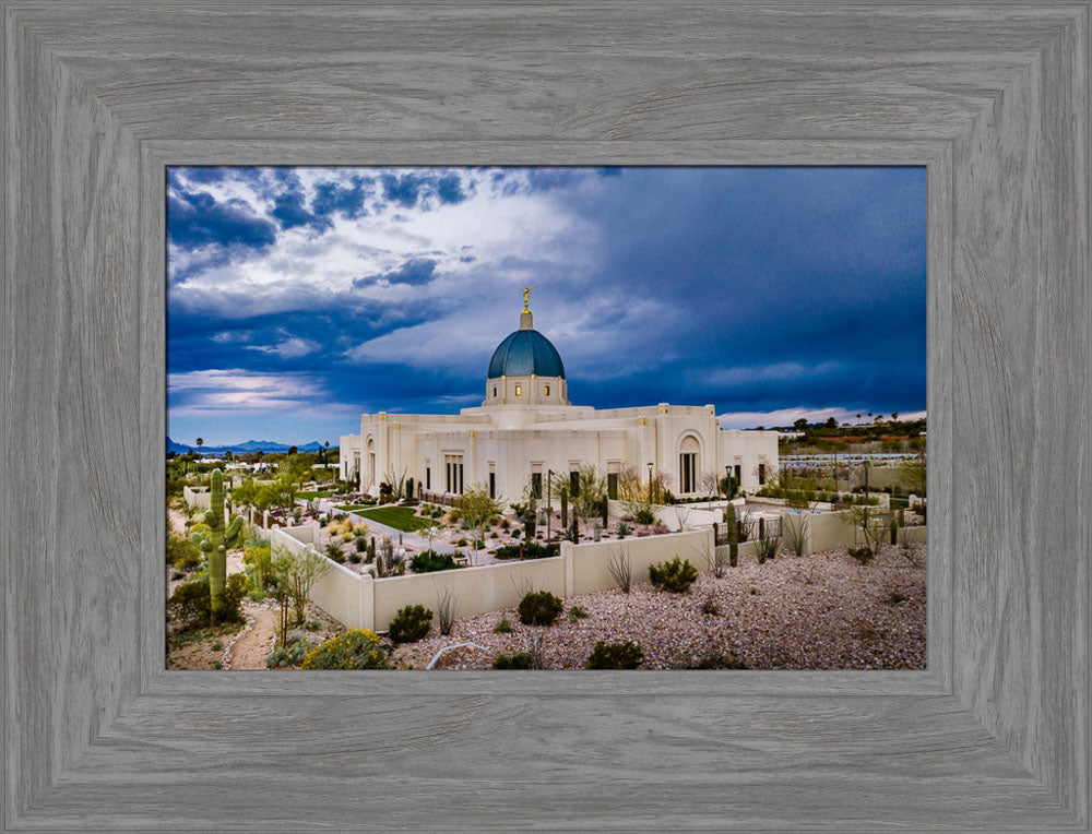 Tucson Temple - Stormy Sky by Scott Jarvie