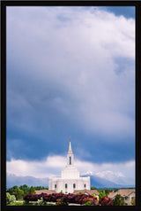 Orem Temple - Windows of Heaven - framed giclee canvas