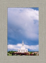 Orem Temple - Windows of Heaven - framed giclee canvas