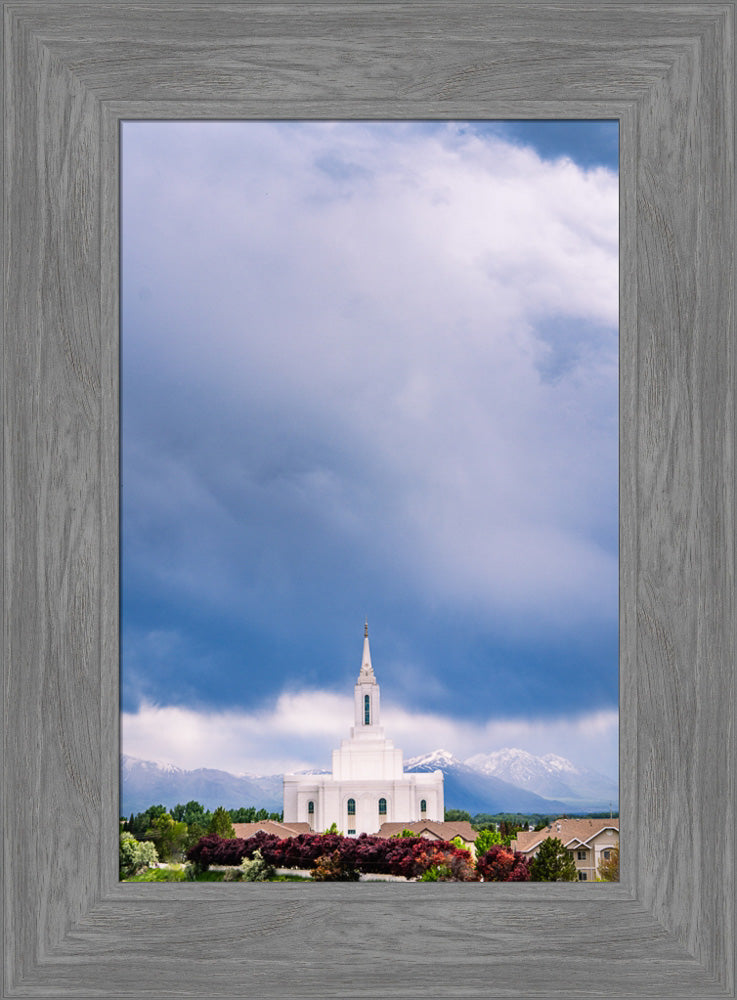 Orem Temple - Windows of Heaven - framed giclee canvas