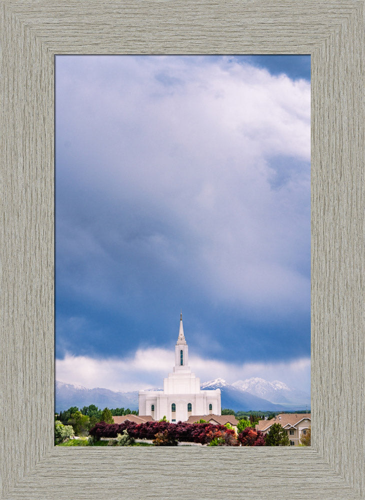 Orem Temple - Windows of Heaven - framed giclee canvas