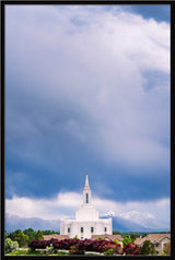 Orem Temple - Windows of Heaven - framed giclee canvas