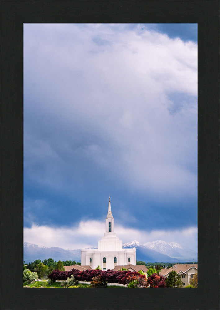 Orem Temple - Windows of Heaven - framed giclee canvas