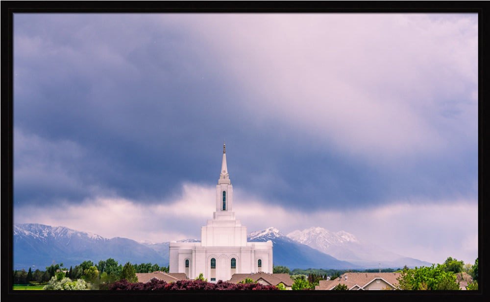 Orem Temple - Blessings - framed giclee canvas