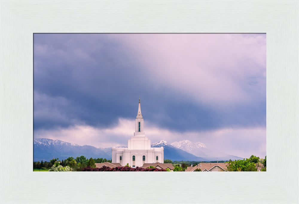 Orem Temple - Blessings - framed giclee canvas