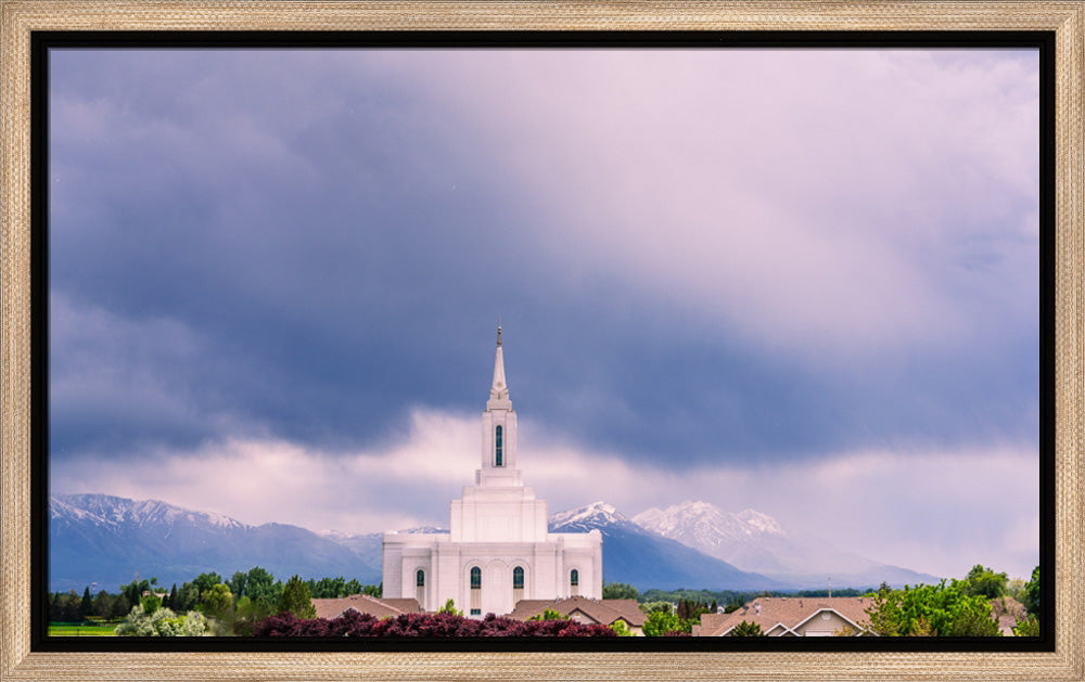 Orem Temple - Blessings - framed giclee canvas