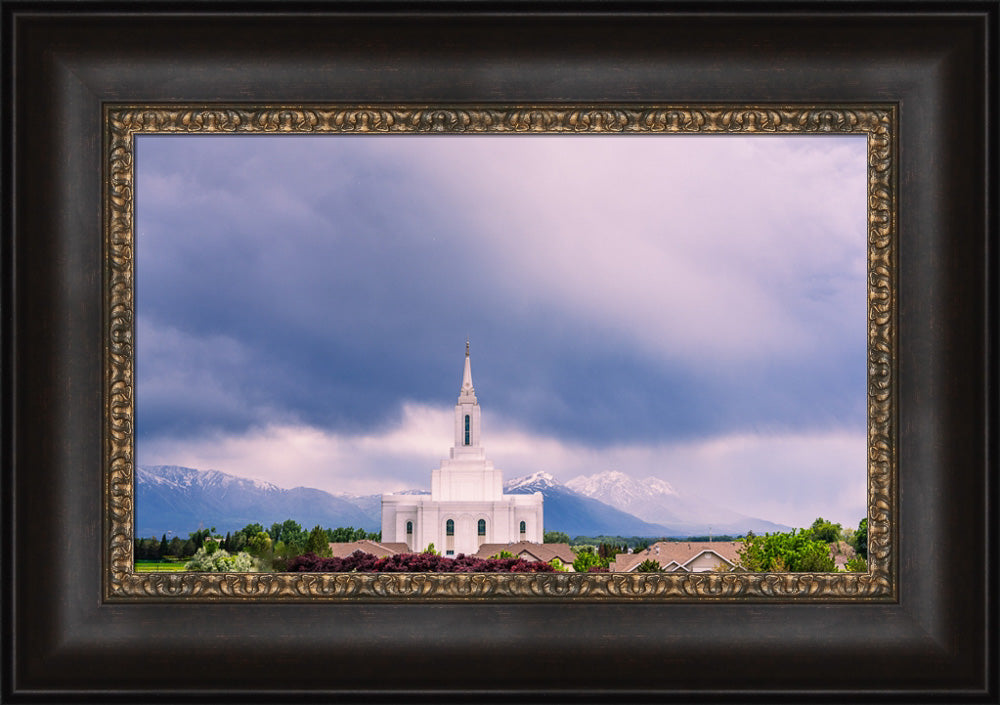 Orem Temple - Blessings - framed giclee canvas