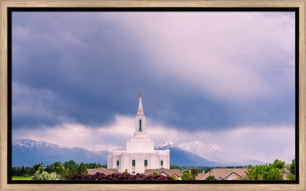 Orem Temple - Blessings - framed giclee canvas