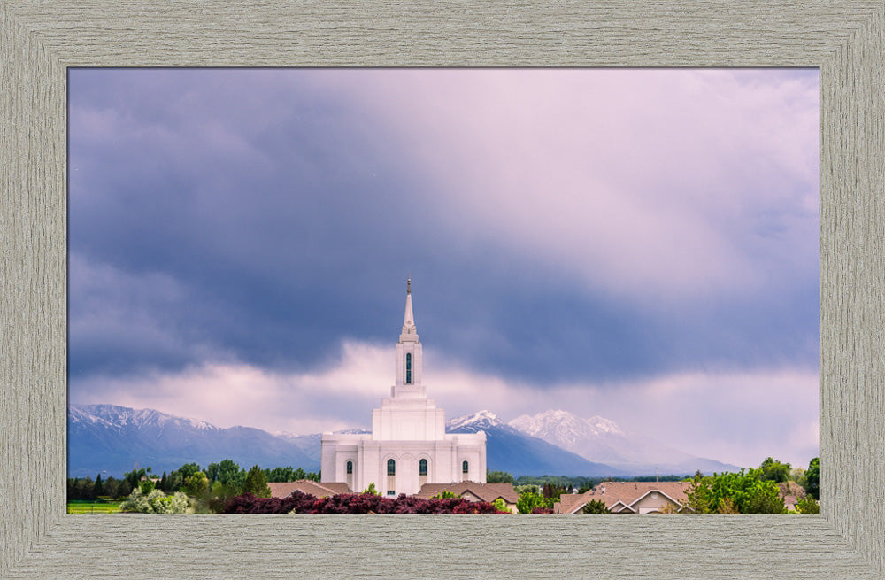 Orem Temple - Blessings - framed giclee canvas