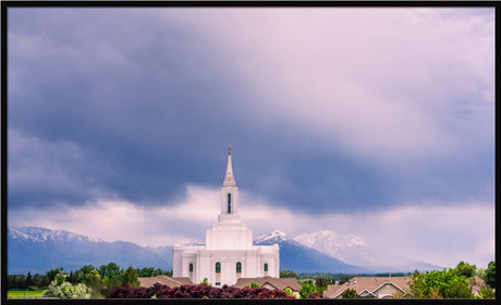 Orem Temple - Blessings - framed giclee canvas