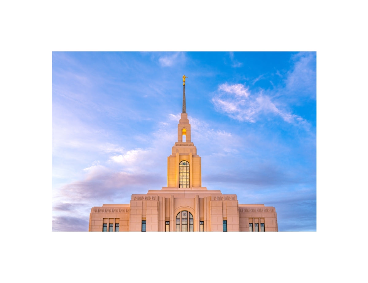 Red Cliffs Utah Temple - Pink Sky