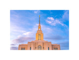 Red Cliffs Utah Temple - Pink Sky