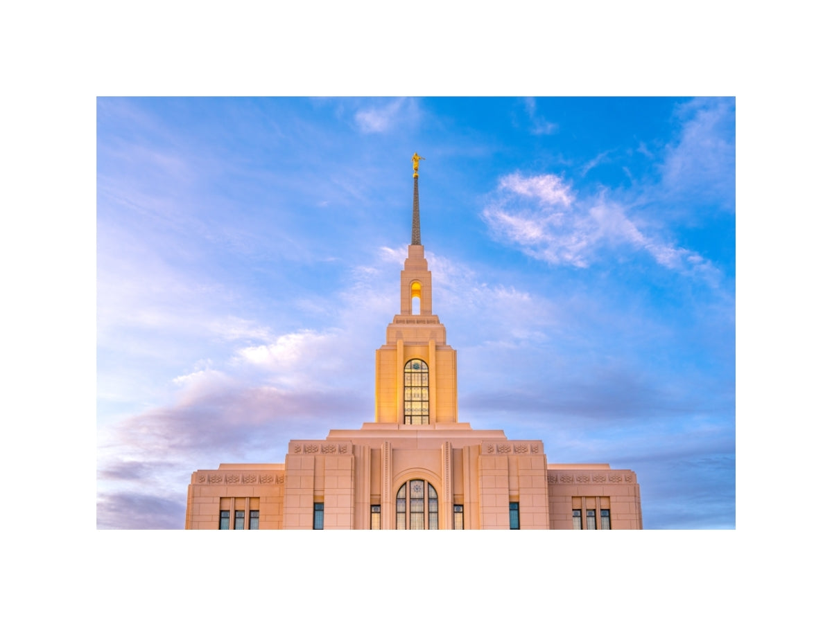 Red Cliffs Utah Temple - Pink Sky