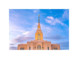Red Cliffs Utah Temple - Pink Sky
