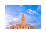 Red Cliffs Utah Temple - Pink Sky