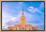 Red Cliffs Utah Temple - Pink Sky - framed giclee canvas