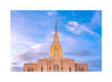 Red Cliffs Utah Temple - Pink Sky